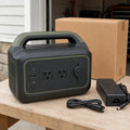 New charcoal and olive portable power station with charger and carton